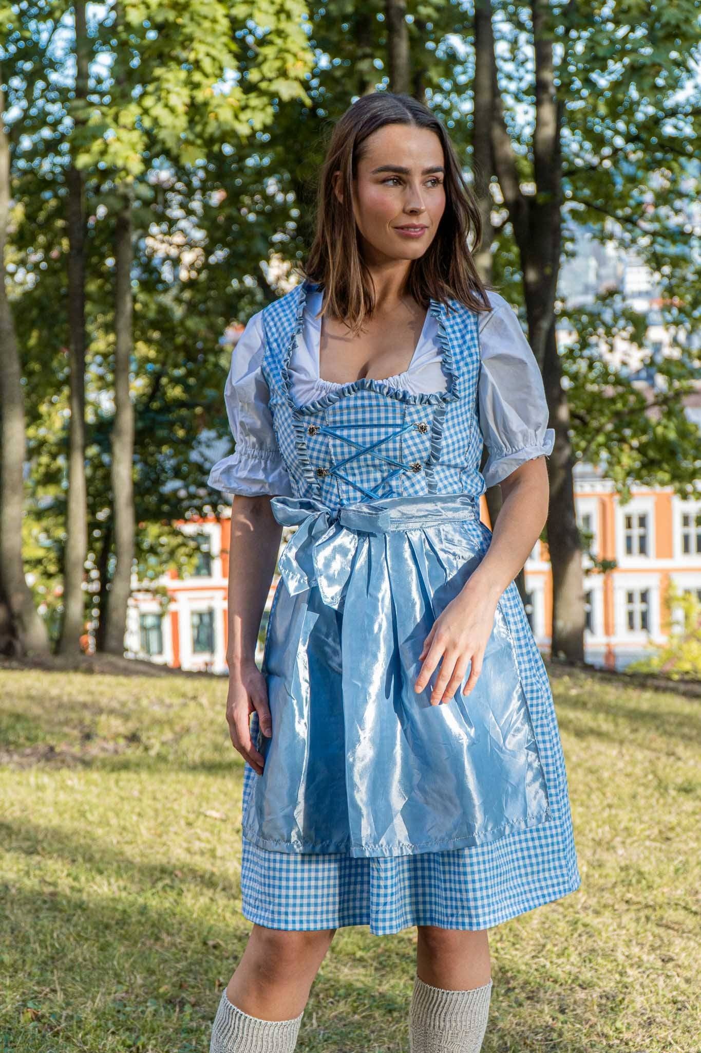 Erna Dirndl • Lyseblå • Bomull