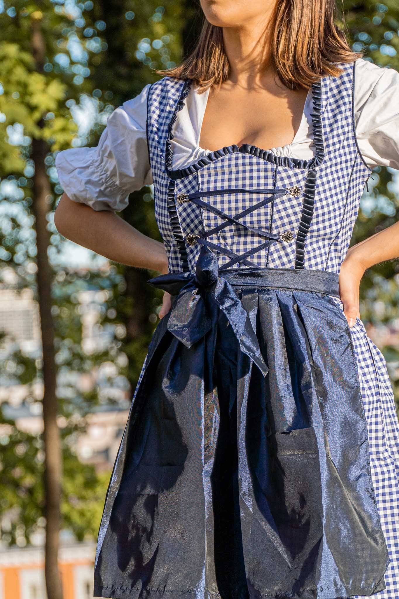 Bertha Dirndl • Mørk Blå • Bomull
