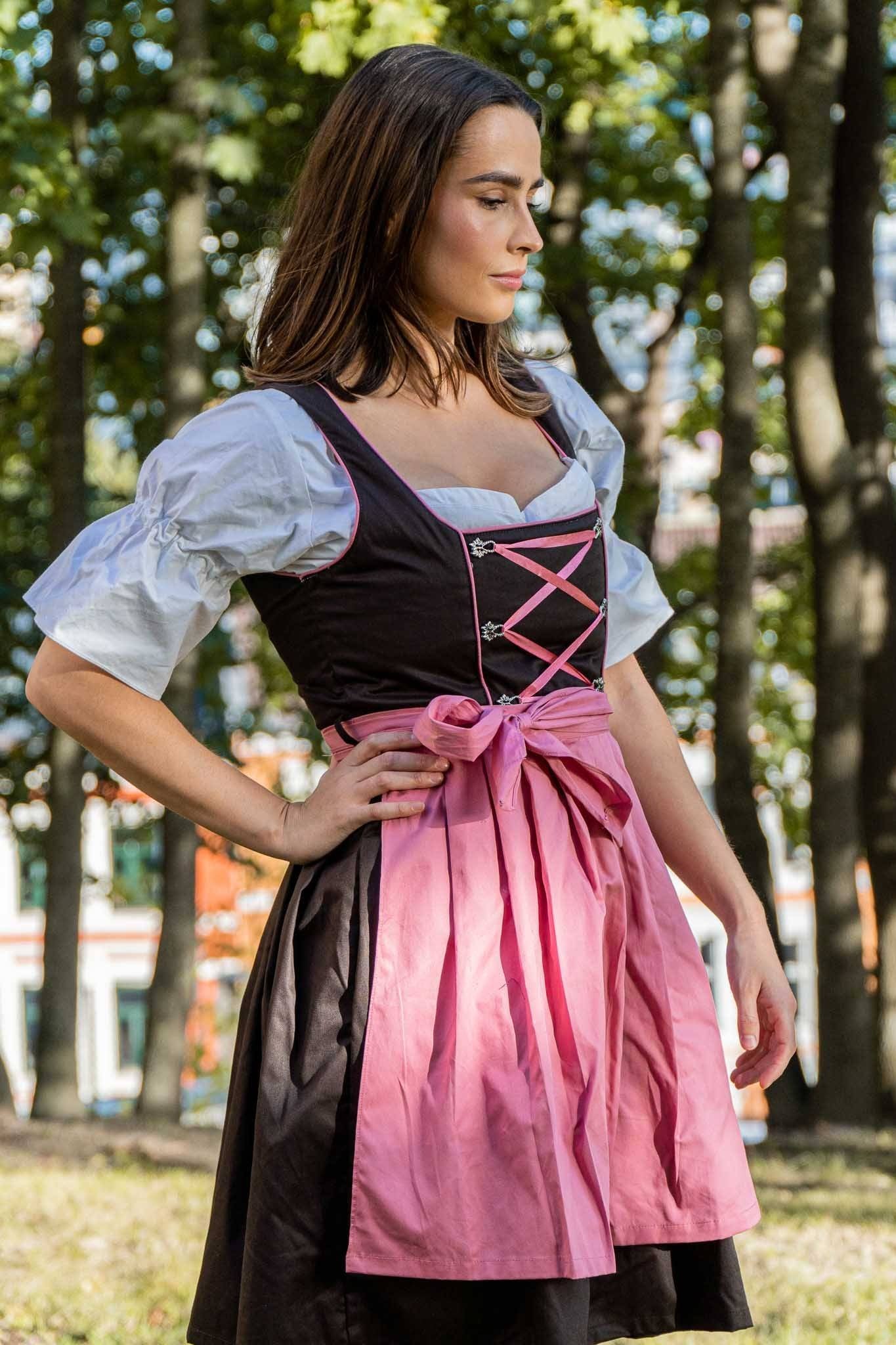 Elisabeth Dirndl • Brun og Rosa • Bomull