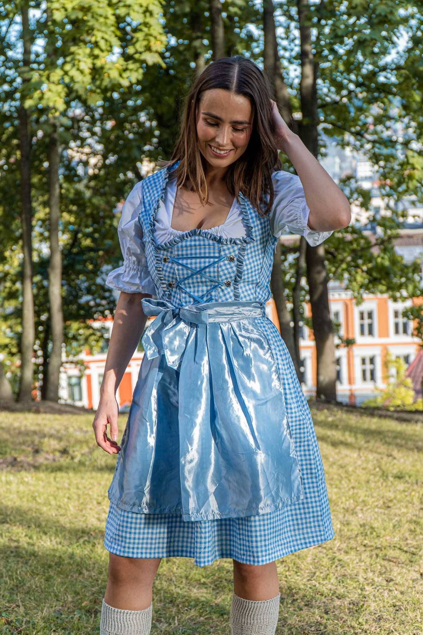 Erna Dirndl • Lyseblå • Bomull